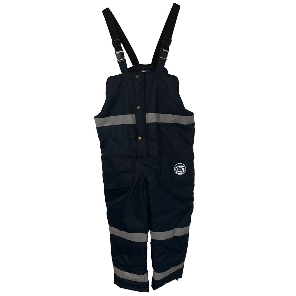 Polar Plus Style # 92001 Heavy Duty Reflective Work Bib Overalls M Navy Blue